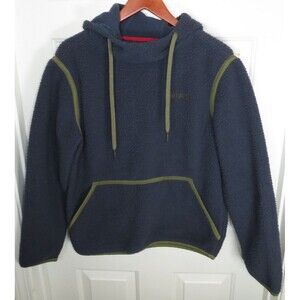 Marmot Men's Lost Corner Hoody High Pile Fleece Navy/Olive Size Small